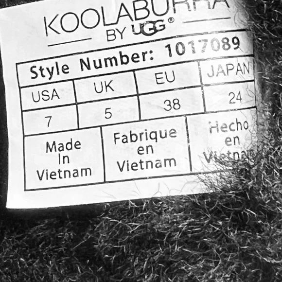 Koolaburra by UGG Black Leather Suede Calf Boots Y2K Faux Fur Lined Women Size 7 - Picture 8 of 14